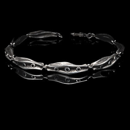 Small Twisted Black Diamond Bracelet - Shano Designs