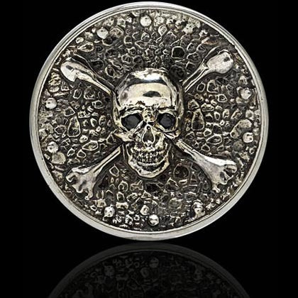 Black Diamond Skull and Crossbones Ball Marker - Shano Designs