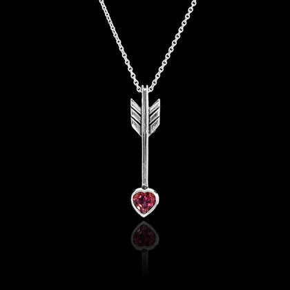 Arrow and Heart Pendant Necklace - Shano Designs