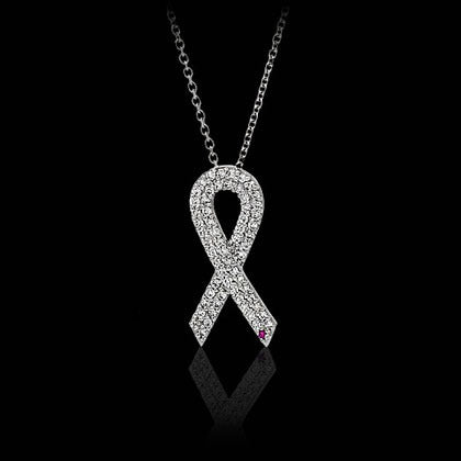 Ribbon Pendant Necklace – Diamond - Shano Designs