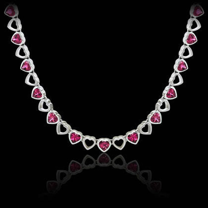 Pink Heart Necklace - Shano Designs
