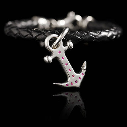 Pink Sapphire Anchor Bracelet - Shano Designs